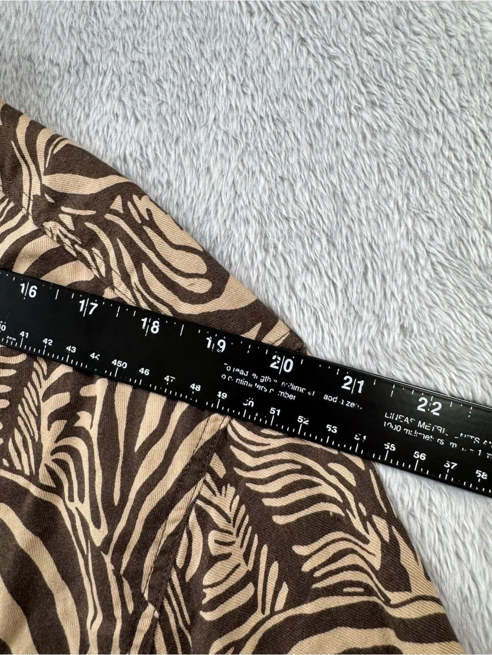 NWT Banana Republic Zebra Print Linen Blend Safari Shirt Men’s XL